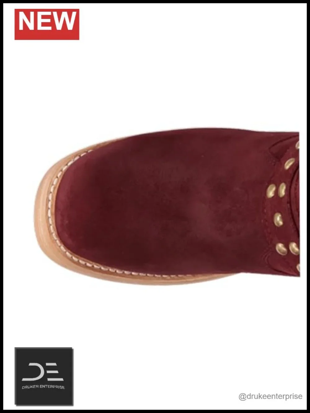 Studded Round Toe Pull On Knee High Boots Suede